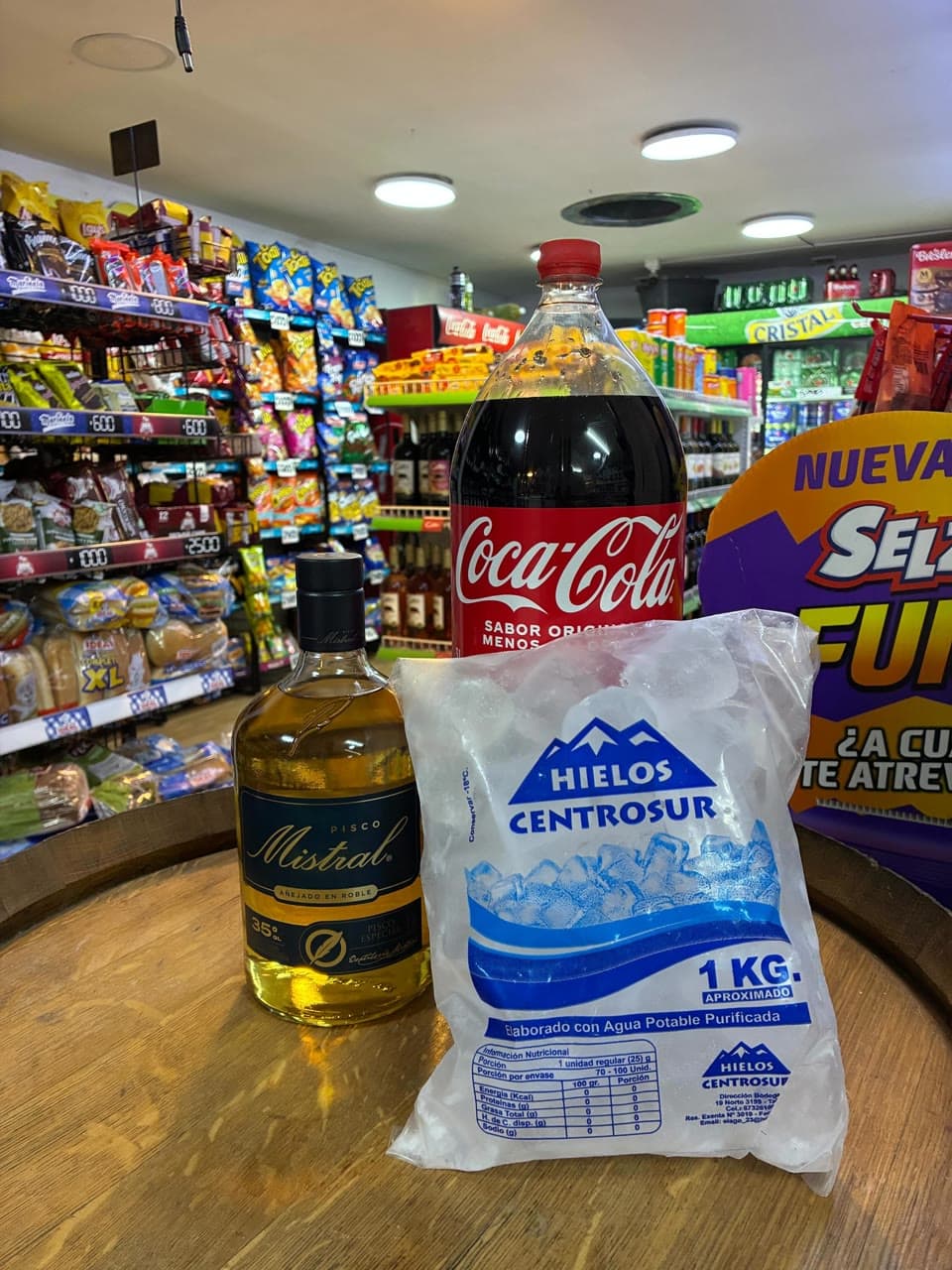 Promo Mistral + Bebida 3 Litros + Hielo