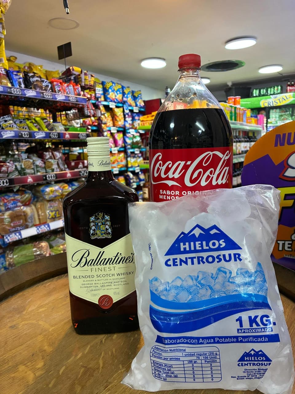 Promo Ballantine 1 Litro + Bebida 3 Litros + Hielo
